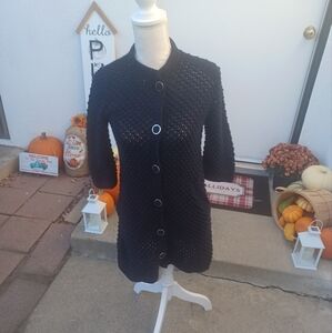 Paul & Joe Sister navy blue knitted cardigan sweater coat 36.